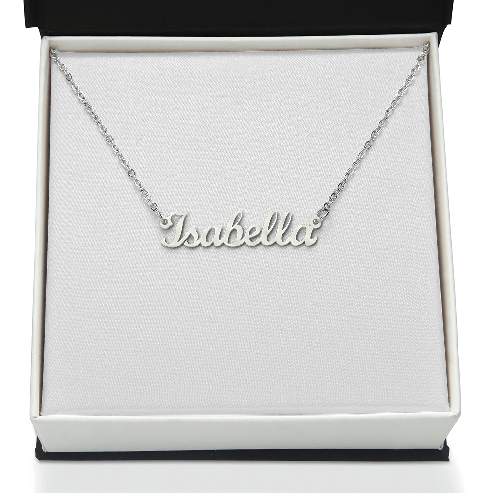 Personalisierte Namenskette Gold/Edelstahl Geschenkidee