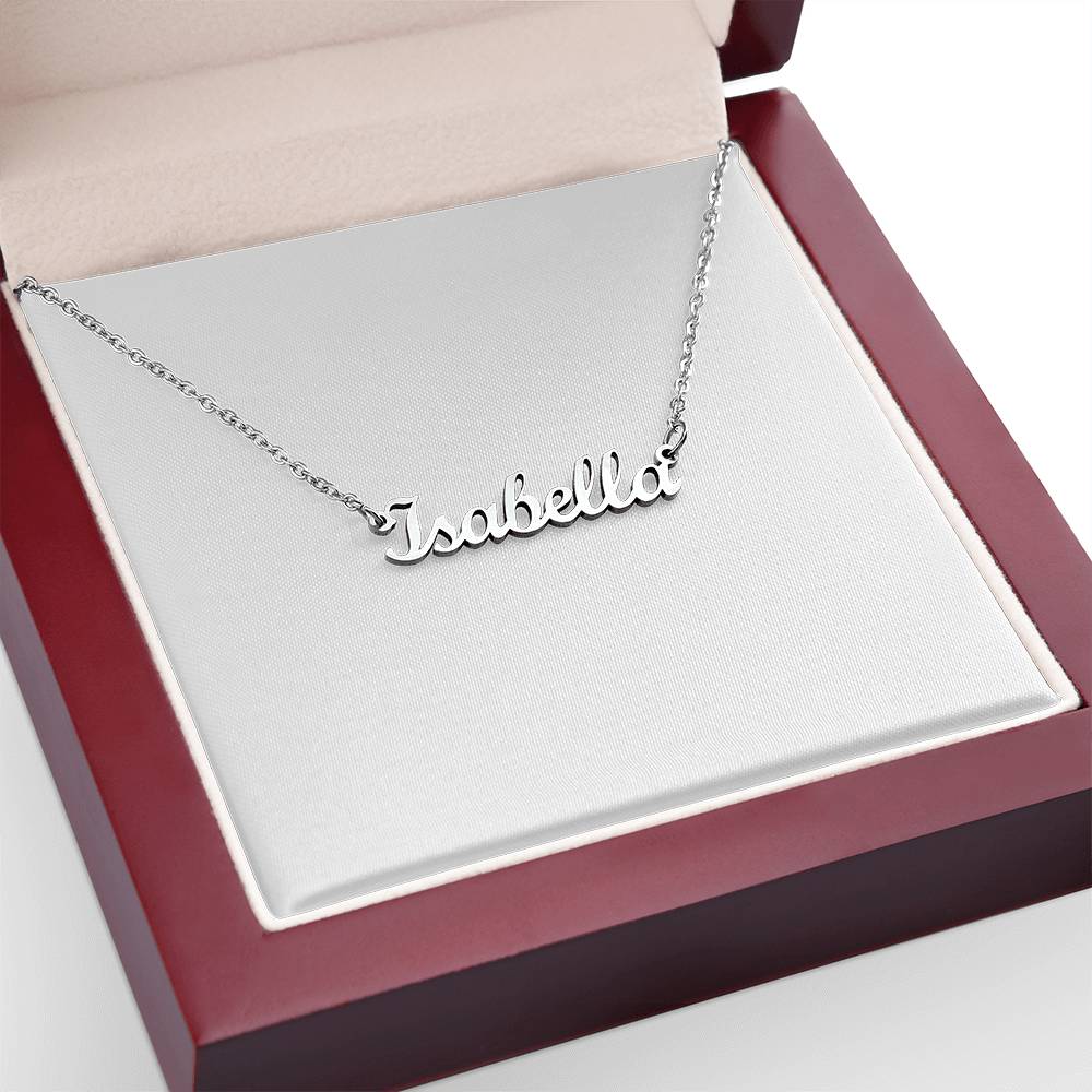Personalisierte Namenskette Gold/Edelstahl Geschenkidee
