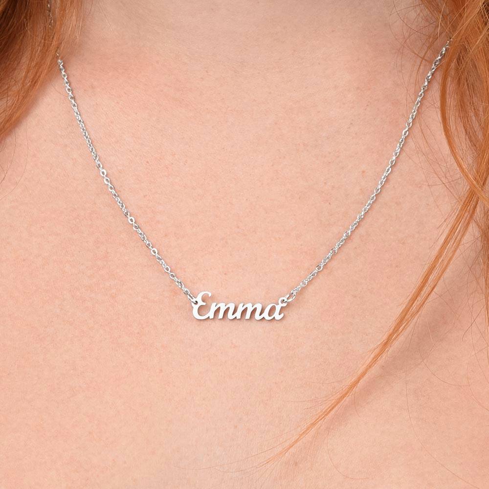 Personalisierte Namenskette Gold/Edelstahl Geschenkidee