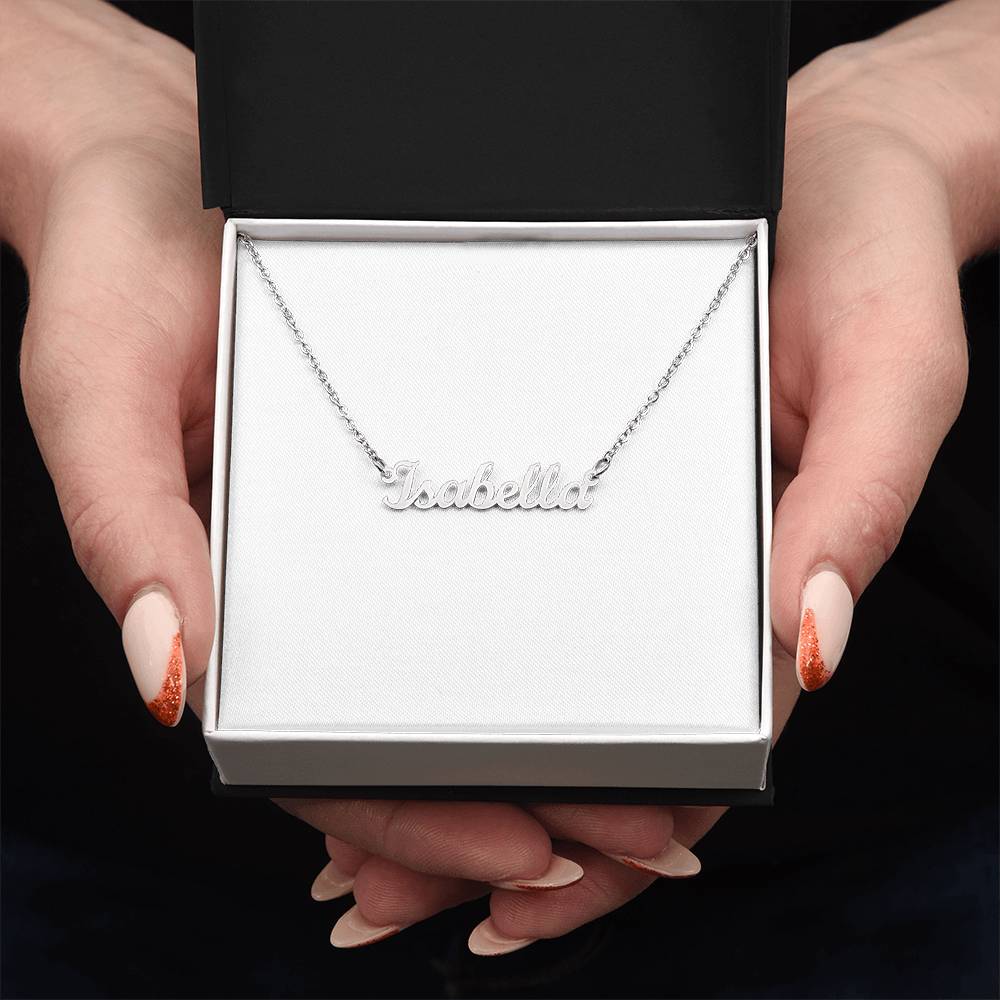 Personalisierte Namenskette Gold/Edelstahl Geschenkidee