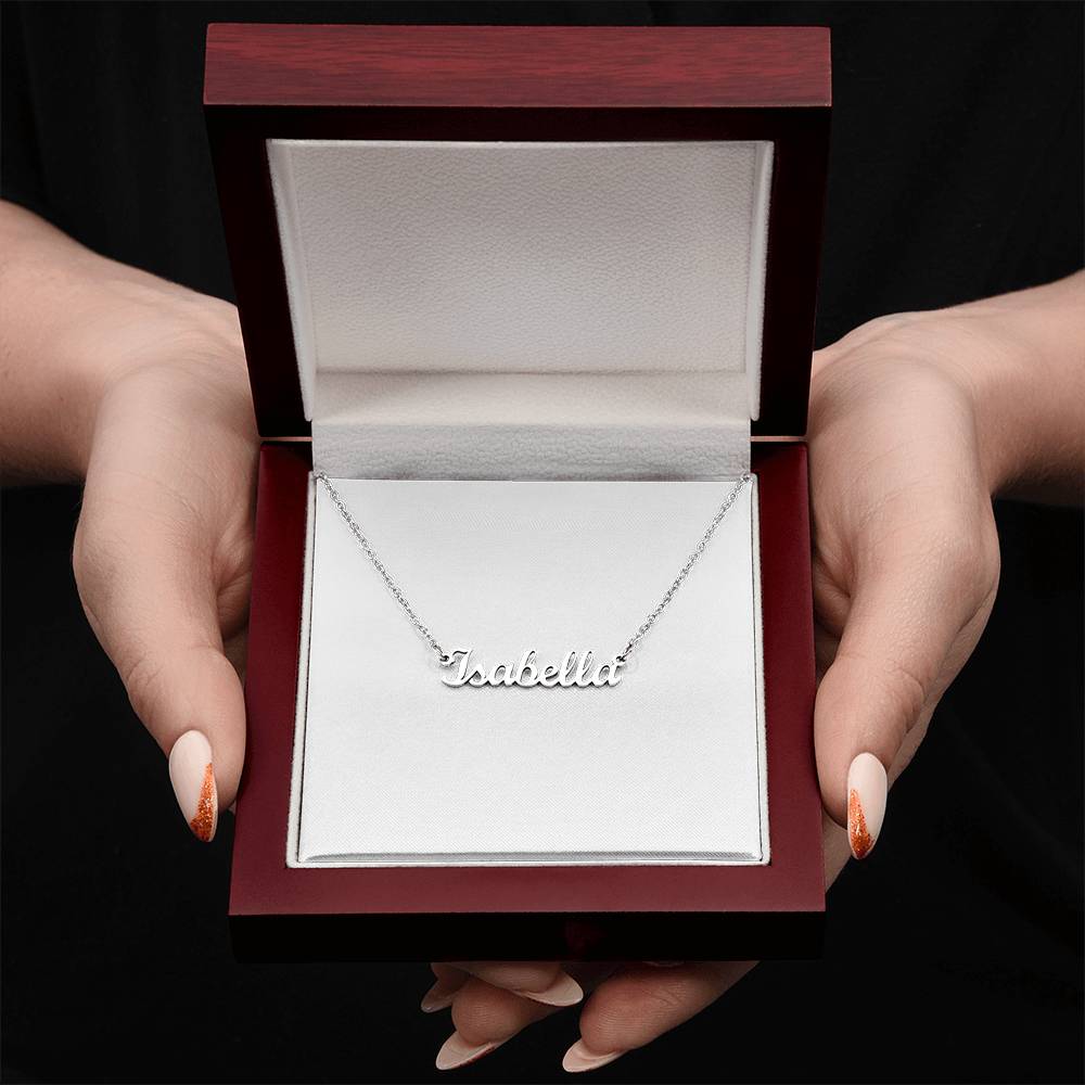 Personalisierte Namenskette Gold/Edelstahl Geschenkidee