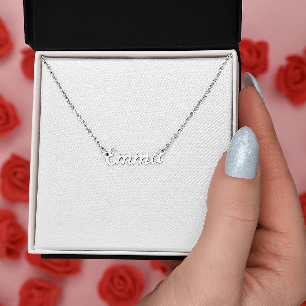 Personalisierte Namenskette Gold/Edelstahl Geschenkidee