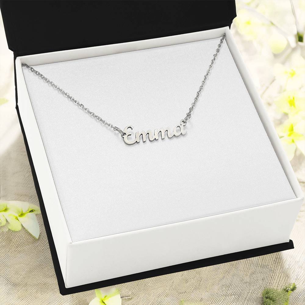 Personalisierte Namenskette Gold/Edelstahl Geschenkidee
